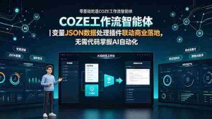 （19243期）零基础吃透COZE工作流智能体｜变量JSON数据处理插件联动商业落地，无需代码掌握AI自动化-晓懂云创