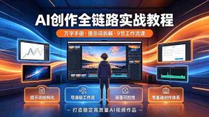 （19247期）AI创作全链路实战教程｜万字手册·提示词拆解·9节工作流课，打造稳定高质量AI视频作品-晓懂云创