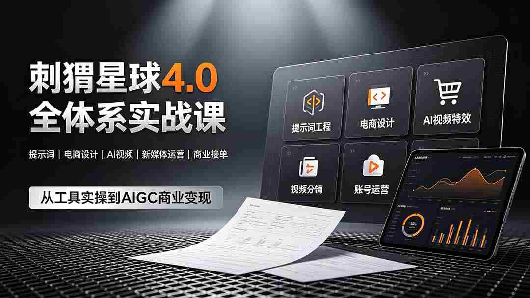 (19224期)刺猬星球4.0全体系实战课,覆盖提示词工程、电商设计、AI视频特效与新媒体运营,一站式掌握AIGC商业核心技能-晓懂云创
