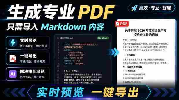 只需导入Markdown内容,实时预览一键导出专业PDF!轻松解决AI生成内容排版问题Presto-晓懂云创