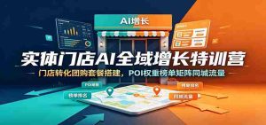 实体门店AI全域增长特训营:门店转化团购套餐搭建,POI权重榜单矩阵同城流量-晓懂云创