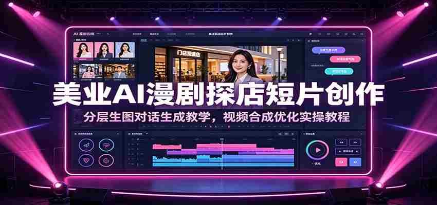 美业AI漫剧探店短片创作:分层生图对话生成教学,视频合成优化实操教程-晓懂云创