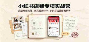 小红书店铺专项实战营:完整开店流程,商品图文制作,多类目运营落地教学-晓懂云创