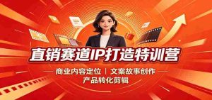 直销赛道IP打造特训营:商业内容定位,文案故事创作,产品转化剪辑-晓懂云创
