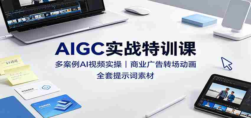 AIGC实战特训课:多案例AI视频实操,商业广告转场动画,全套提示词素材-晓懂云创