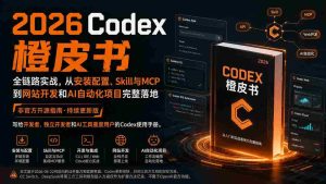 (20105期)2026Codex橙皮书:全链路实战,从安装配置、Skill与MCP到网站开发和AI自动化项目完整落地-晓懂云创