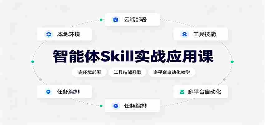 智能体Skill实战应用课:多环境部署,工具技能开发,多平台自动化教学-晓懂云创