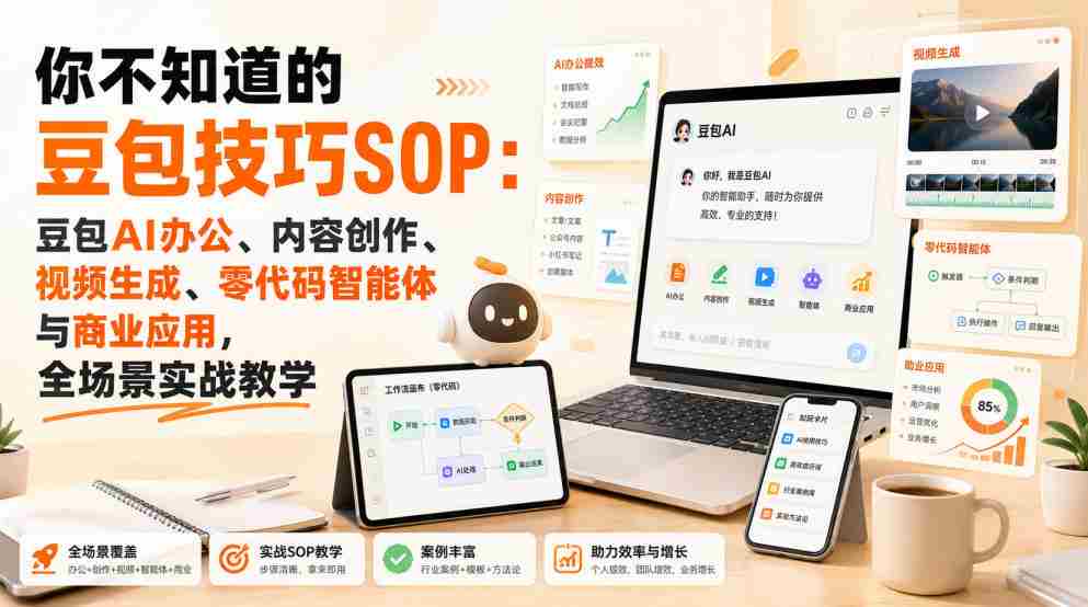 你不知道的豆包技巧SOP：豆包AI办公、内容创作、视频生成、零代码智能体与商业应用，全场景实战教学-晓懂云创