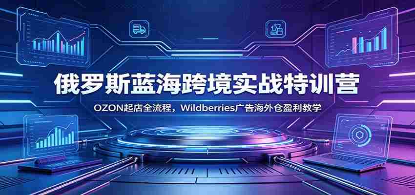 俄罗斯蓝海跨境实战特训营：OZON起店全流程，Wildberries广告海外仓盈利教学-晓懂云创