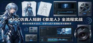 AIGC仿真人短剧《豢龙人》全流程实战:剧本分镜美术设计,即梦AI成片剪辑配音完整教学-晓懂云创