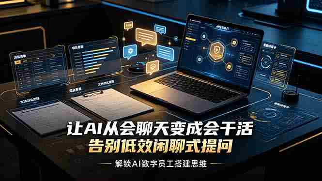 (19130期)让AI从会聊天变成会干活,告别低效闲聊式提问,解锁AI数字员工搭建思维-晓懂云创