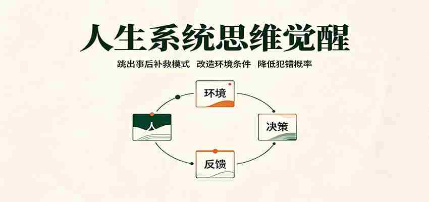 人生系统思维觉醒:跳出事后补救模式,改造环境条件,降低犯错概率-晓懂云创