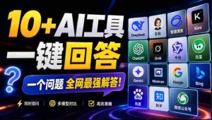 这款浏览器插件可以封神了!只需提出问题,一次性调用数10+AI引擎排队回答,效率提升10倍+全提问-晓懂云创