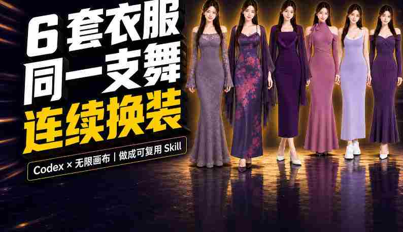 同一支舞,6套衣服按顺序切换:我把服装换装视频做成了一个Skill-晓懂云创