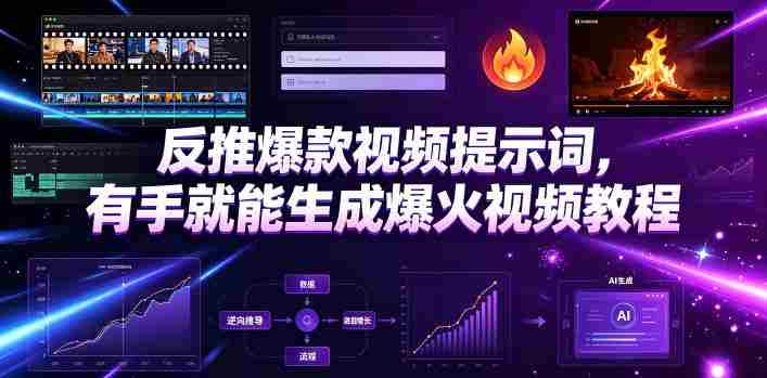 反推爆款视频提示词,有手就能生成爆火视频教程-晓懂云创