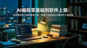 (19109期)AI编程零基础到软件上架:从安装开发工具到发布上线,普通人也能做出小程序并上架应用商店-晓懂云创