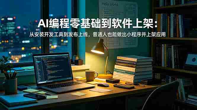 (19109期)AI编程零基础到软件上架:从安装开发工具到发布上线,普通人也能做出小程序并上架应用商店-晓懂云创