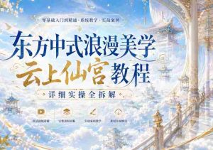 东方中式浪漫美学云上仙宫教程,详细实操全拆解-晓懂云创