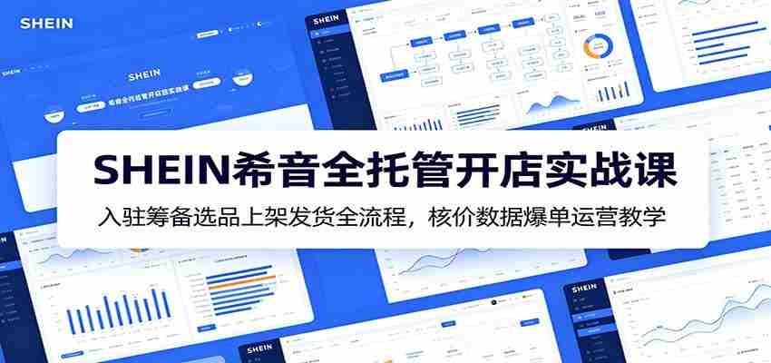 SHEIN希音全托管开店实战课:入驻筹备选品上架发货全流程,核价数据爆单运营教学-晓懂云创