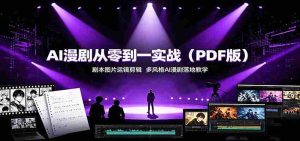 AI漫剧从零到一实战（PDF版）：剧本图片运镜剪辑，多风格AI漫剧落地教学-晓懂云创