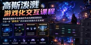 高斯泼溅与游戏化交互课程,将高斯泼溅技术与传统的节点式逻辑深度结合,打造一套“游戏化”的沉浸式场景的交互系统-晓懂云创