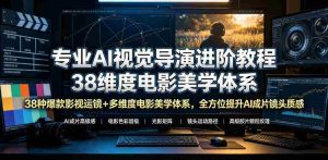 专业AI视觉导演进阶教程，38种爆款影视运镜+多维度电影美学体系，全方位提升AI成片高级感与镜头质感-晓懂云创
