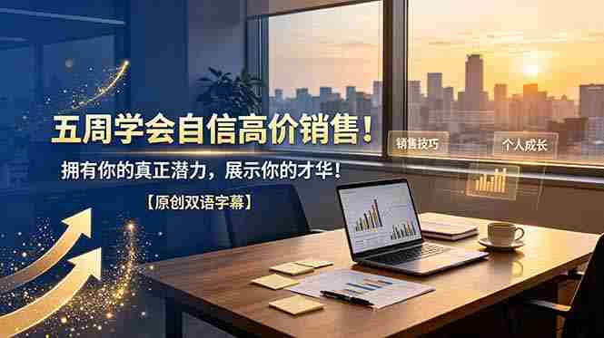 (19071期)五周学会自信高价销售!拥有你的真正潜力,展示你的才华!【原创双语字幕】-晓懂云创