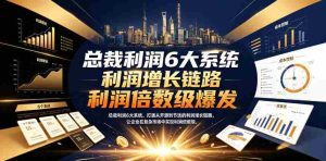 总裁利润6大系统,打通从开源到节流的利润增长链路,让企业在复杂市场中实现利润倍数级爆发-晓懂云创