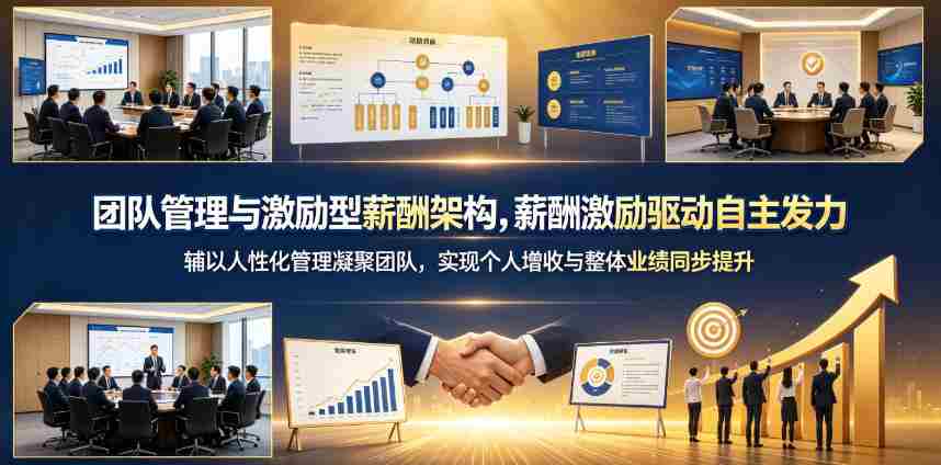 团队管理与激励型薪酬架构,薪酬激励驱动自主发力,辅以人性化管理凝聚团队,实现个人增收与整体业绩同步提升-晓懂云创