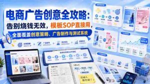 电商广告创意全攻略：告别烧钱无效，模板SOP直接用，全面覆盖创意策略、广告制作与测试系统【原创双语字幕】-晓懂云创