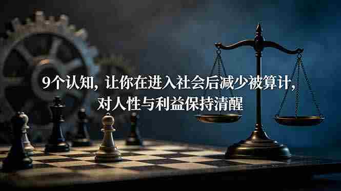（19042期）付费文章：9个认知，让你在进入社会后减少被算计，对人性与利益保持清醒-晓懂云创