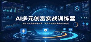 AI多元创富实战训练营：龙虾工具完整部署教学，图文视频理财多赛道AI变现-晓懂云创