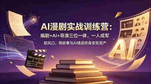 (19032期)AI漫剧实战训练营:编剧+AI+导演三位一体,一人成军 驭风口,用故事与AI铸造终身变现资产-晓懂云创
