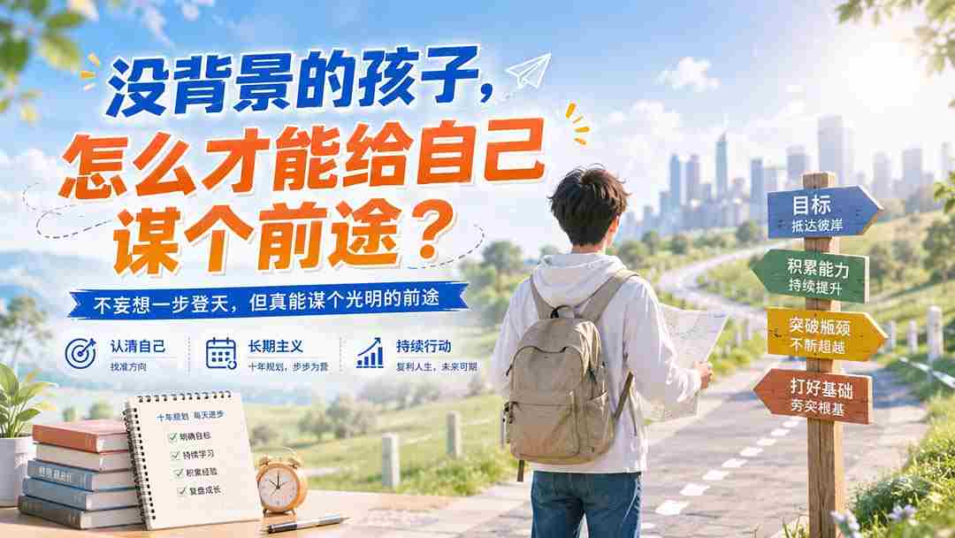 (20181期)付费文章:没背景的孩子,怎么才能给自己谋个前途?-晓懂云创