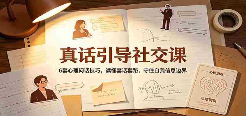 真话引导社交课:6套心理问话技巧,读懂套话套路,守住自我信息边界-晓懂云创