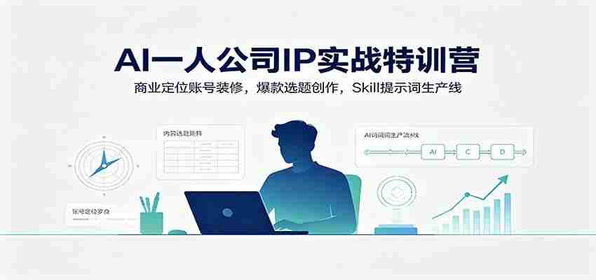 AI一人公司IP实战特训营:商业定位账号装修,爆款选题创作,Skill提示词生产线-晓懂云创
