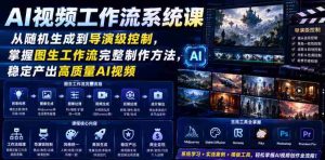 AI视频工作流系统课,从随机生成到导演级控制,掌握图生工作流完整制作方法,稳定产出高质量AI视频-晓懂云创