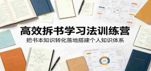 高效拆书学习法训练营,把书本知识转化落地搭建个人知识体系-晓懂云创