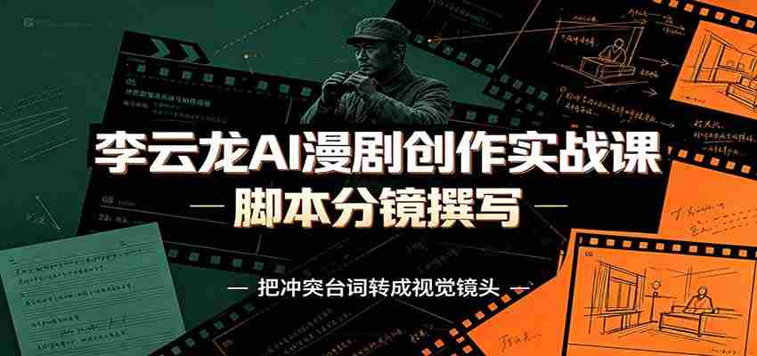 李云龙AI漫剧创作实战课:角色人设还原,脚本分镜撰写,AI漫剧成片完整制作教学-晓懂云创