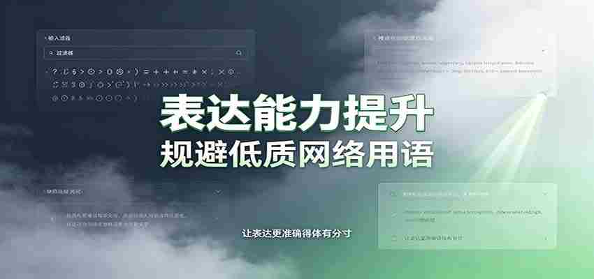 表达能力提升:语言塑造思想逻辑,规避低质网络用语,强化心智感知-晓懂云创