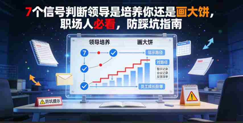 付费文章：7个信号判断领导是培养你还是画大饼，职场人必看，防踩坑指南-晓懂云创
