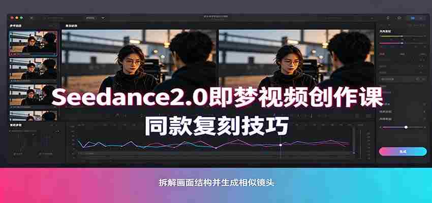 Seedance2.0即梦视频创作课：剧本式视频制作，同款复刻技巧，多行业案例落地教学-晓懂云创