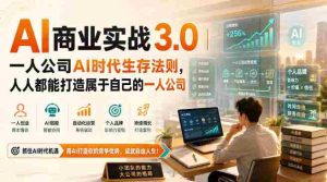 AI商业实战3.0|一人公司AI时代生存法则,人人都能打造属于自己的一人公司-晓懂云创