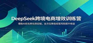 DeepSeek跨境电商增效训练营:借助AI优化转化供应链,全方位降低经营风险提升收益-晓懂云创