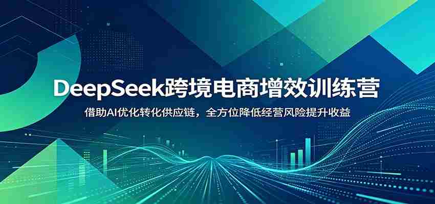 DeepSeek跨境电商增效训练营:借助AI优化转化供应链,全方位降低经营风险提升收益-晓懂云创