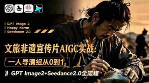 (18925期)文旅非遗宣传片AIGC实战:一人导演组从0到1,GPT Image2+Seedance2.0全流程-晓懂云创