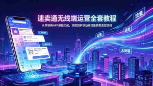 （18904期）速卖通无线端运营全套教程，从零讲解APP基础功能，深度剖析移动端流量获取底层逻辑-晓懂云创