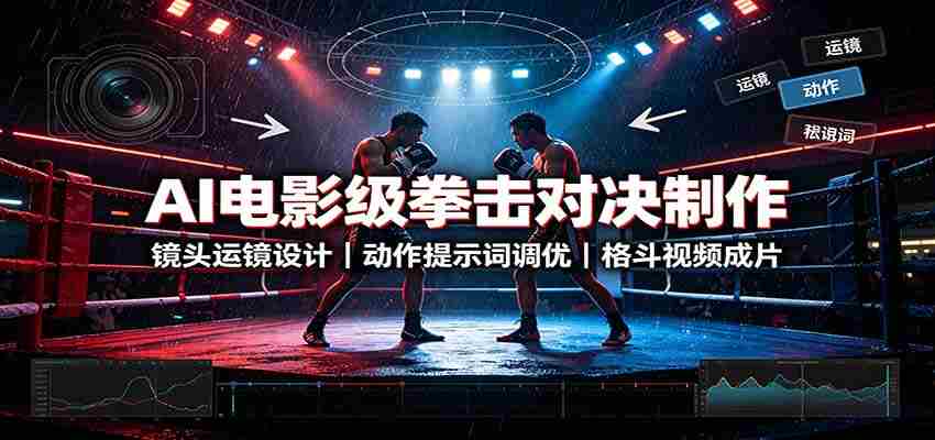 AI电影级拳击对决制作：镜头运镜设计，动作提示词调优，格斗视频成片-晓懂云创