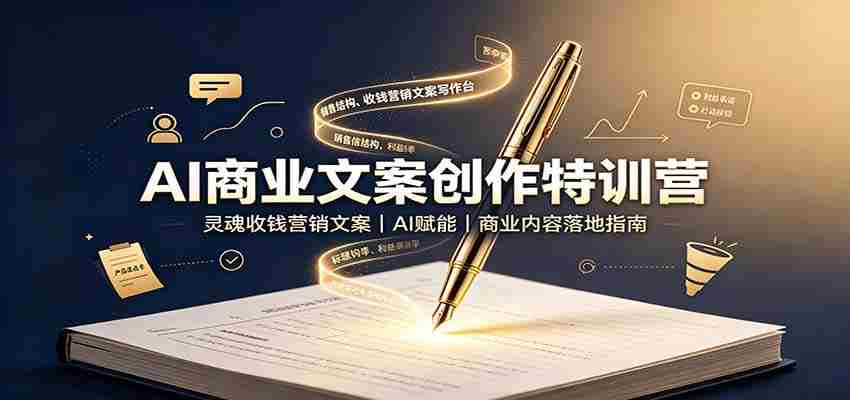 AI商业文案创作特训营:灵魂收钱营销文案,AI赋能,商业内容落地指南-晓懂云创