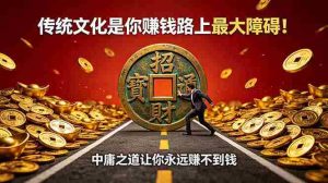 (18872期)付费文章:传统文化是你赚钱路上最大障碍!中庸之道让你永远赚不到钱-晓懂云创